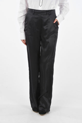 Silk Hidden Closure Palazzo Pants