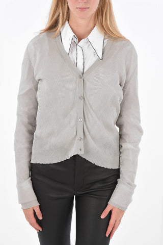 Cardigan in Cotone a Costine 