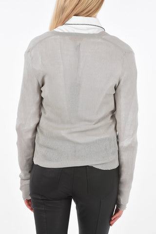 Cardigan in Cotone a Costine 