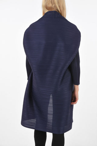 PLEATS PLEASE multi-pleated maxi cardigan