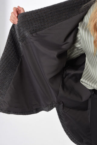 Wool 3/4 Sleeve Oversized Cardigan