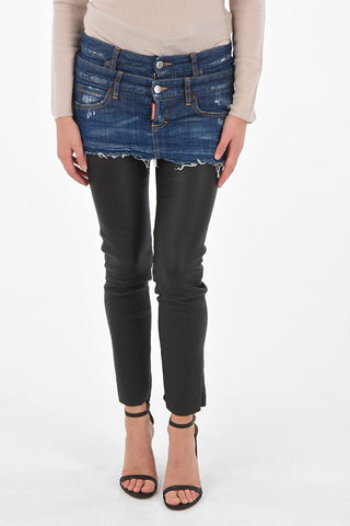 Minigonna Destrutturata in Denim 