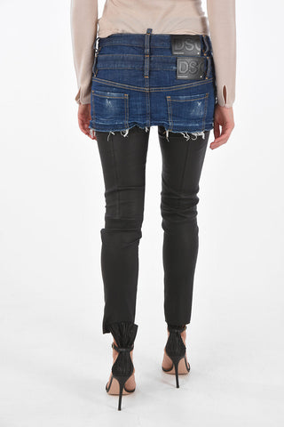 Minigonna Destrutturata in Denim 