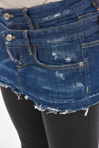 Minigonna Destrutturata in Denim 