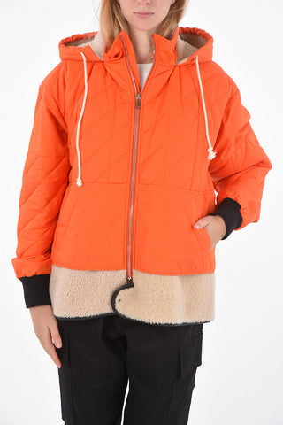 quilted jacket with hood