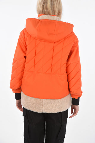 quilted jacket with hood