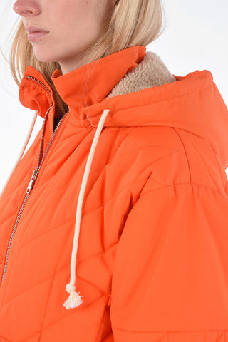 quilted jacket with hood