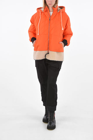 quilted jacket with hood