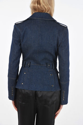 Stretch Denim Visible Seams 4 Pocket Jacket 