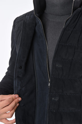 ID OUTDOOR Giacca Trapuntata in Suede