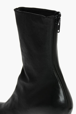 Platform Heeled Booties with Square Toe