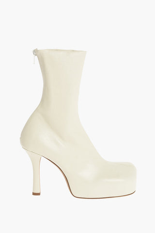 Platform Heeled Booties with Square Toe