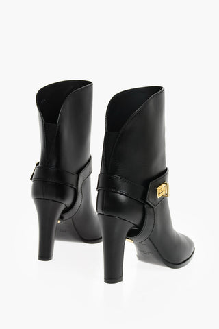 Heeled Ankle Boots with Jewel Buckle