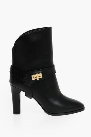 Heeled Ankle Boots with Jewel Buckle