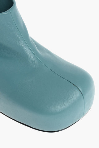Square Toe Stretch Nappa Heeled Mules