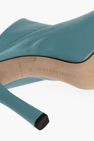 Square Toe Stretch Nappa Heeled Mules