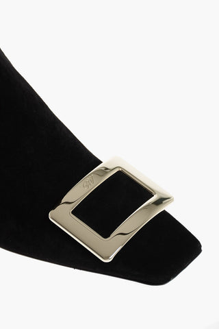 Over the Knee BELLE VIVIER Suede Boots with Front Buckle