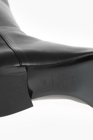 Over the Knee Boots with Back Zip and Square Toe