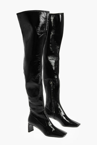 Over the Knee Tech Patent Leather Boots