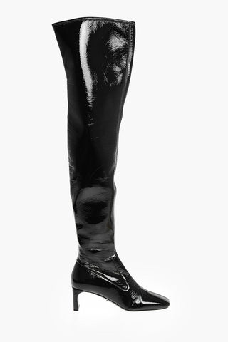 Over the Knee Tech Patent Leather Boots