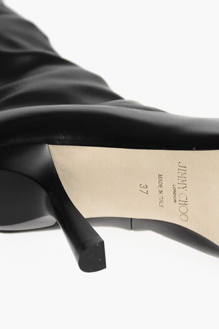 Over the Knee Squared Toe Boots with Spool Heels