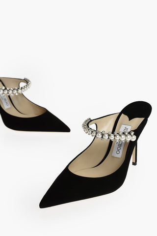 Point Toe Mules with Front Jewel Strap