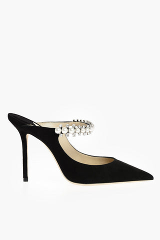 Point Toe Mules with Front Jewel Strap
