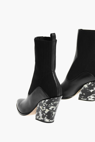 Western Style Tortoiseshell Effect Heel Booties