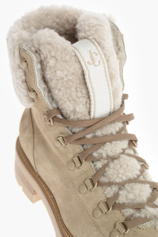 Stivaletti Platform Stringati con Pelliccia