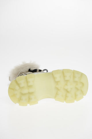 Buffalo Lace-up Ankle Booties with Fur