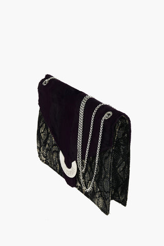 OTB Leather Details Bag with chain shoulder