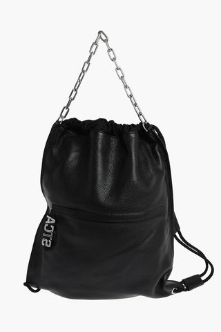 leather Drawstring bag
