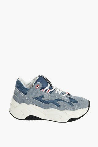 leather and fabric P1THON sneakers