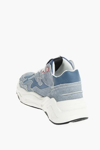 leather and fabric P1THON sneakers