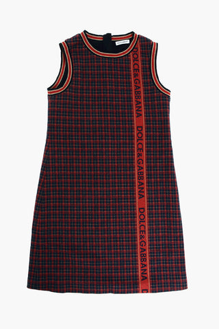 check sleeveless dress