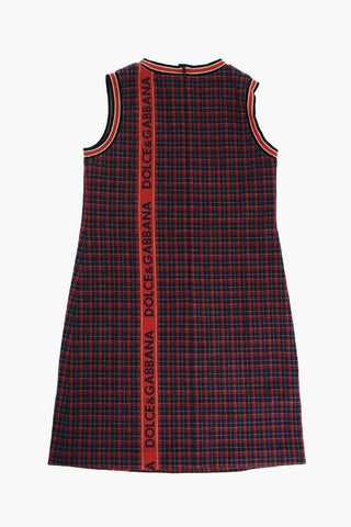 check sleeveless dress