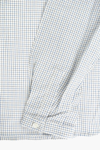 tattersall check mandarin collar shirt