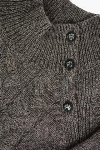 turtle neck cable knit sweater