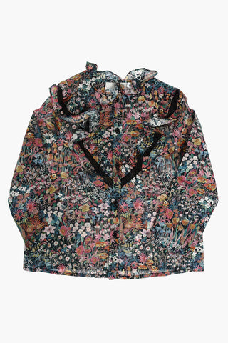 blusa PAMELA stampa floreale con ruches