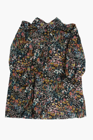 floral-print corduroy PRUNE shirtdress