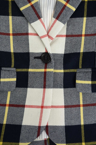 shephard's check center vent 1-button blazer