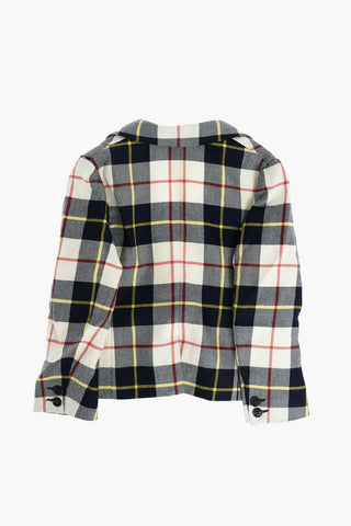 shephard's check center vent 1-button blazer