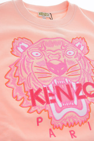 tiger embroidered crew-neck sweatshirt