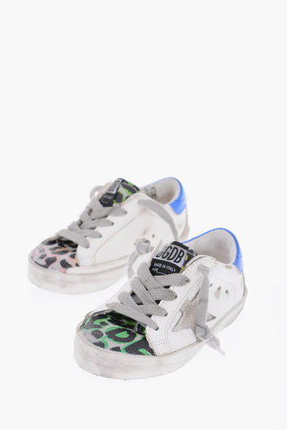 leather and fabric SUPERSTAR sneakers with leopard print detail