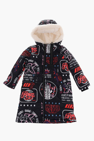 printed jacket with hood