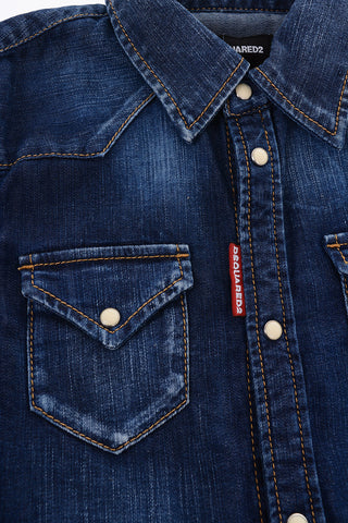 camicia in denim stretch