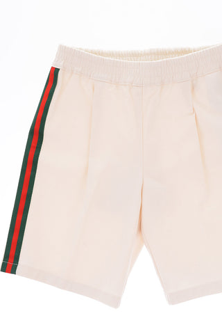 drawstring waist single pleat shorts
