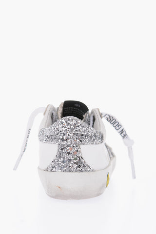 leather SUPERSTAR sneakers with glitter details