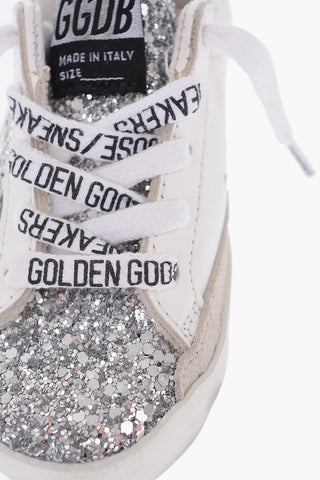 leather SUPERSTAR sneakers with glitter details