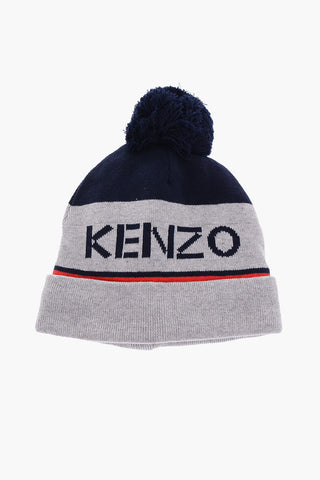 cotton beanie with pompon
